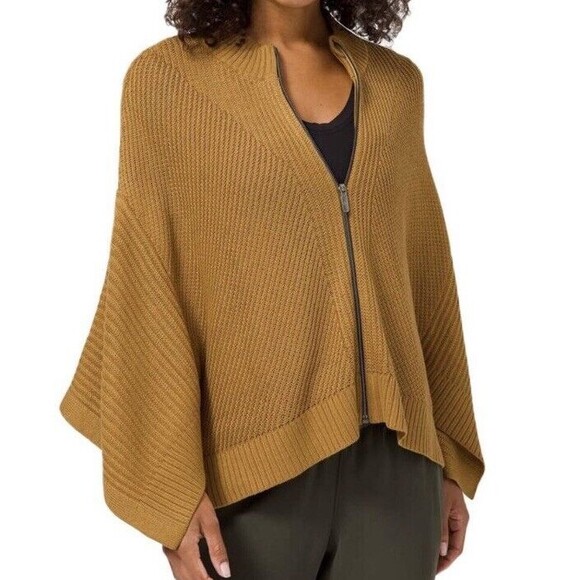 Lululemon Softer Still Cashmere Blend Sweater Cardigan Wrap XS/S Spiced Bronze - Picture 1 of 13